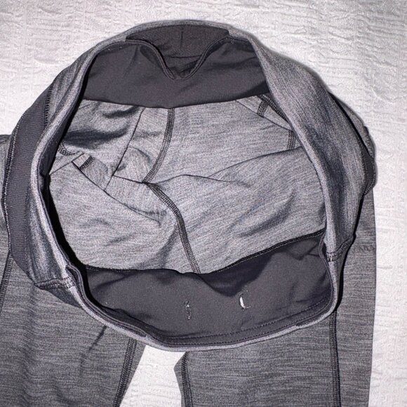 Lululemon Inspire Tight II 25" Heathered Black Luxtreme Mesh Running Leggings 6 - Picture 7 of 12